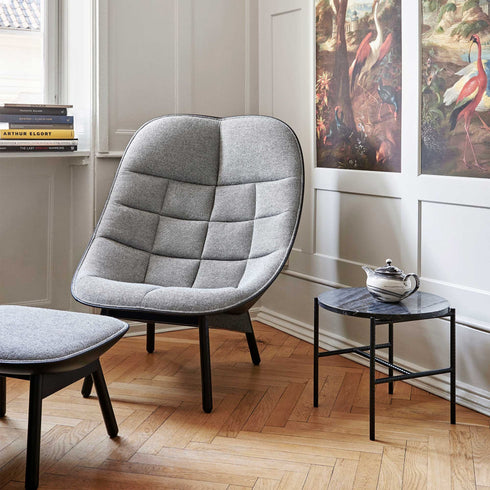 Rebar Side Table Marble Ø45cm